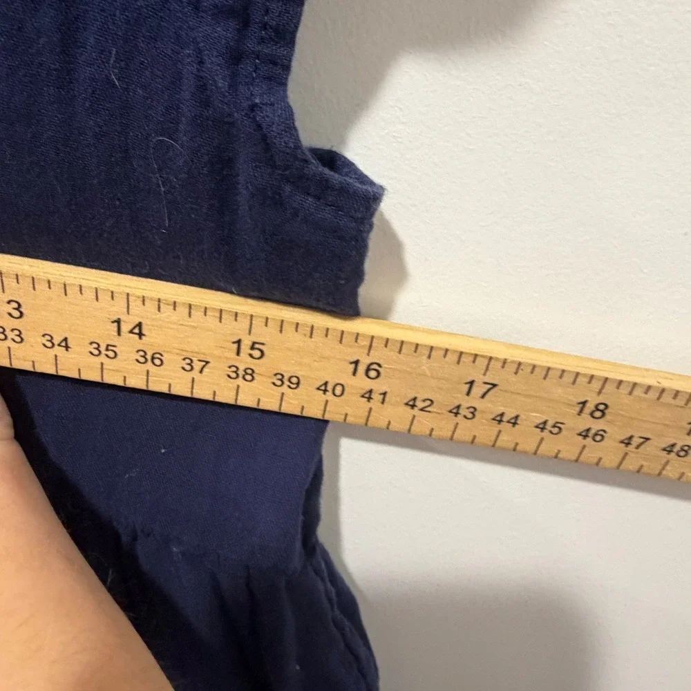 Old‎ Navy Girls Embroidered Dress Flutter Sleeve Navy Blue Size XL 14